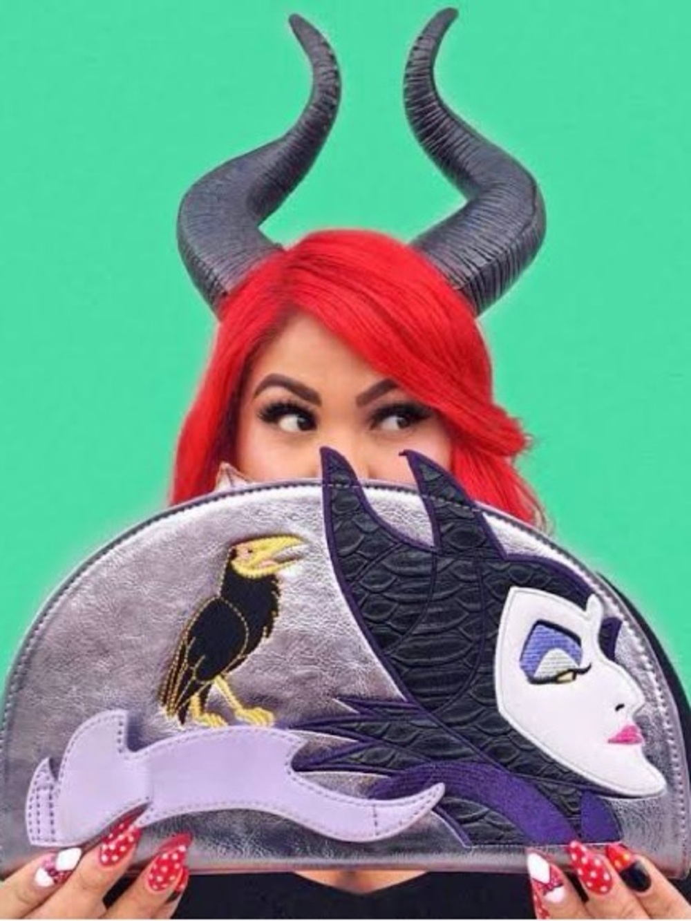 Danielle Nicole Disney Sleeping Beauty Metallic Maleficent Clutch Bag
